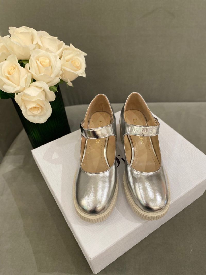 Dior D-Doll Pump Metallic Silver Shiny Calfskin KCP909