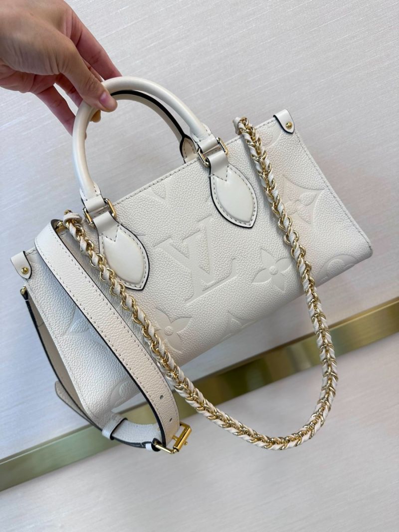 Louis Vuitton LV OnTheGo East West M23641 Giant Monogram Empreinte leather Creme