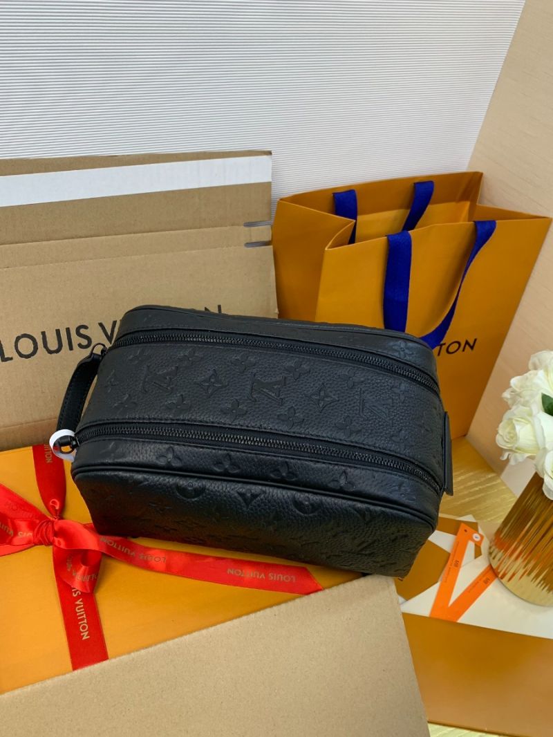 Louis Vuitton LV Dopp Kit Monogram Embossed Taurillon leather M82576 Black