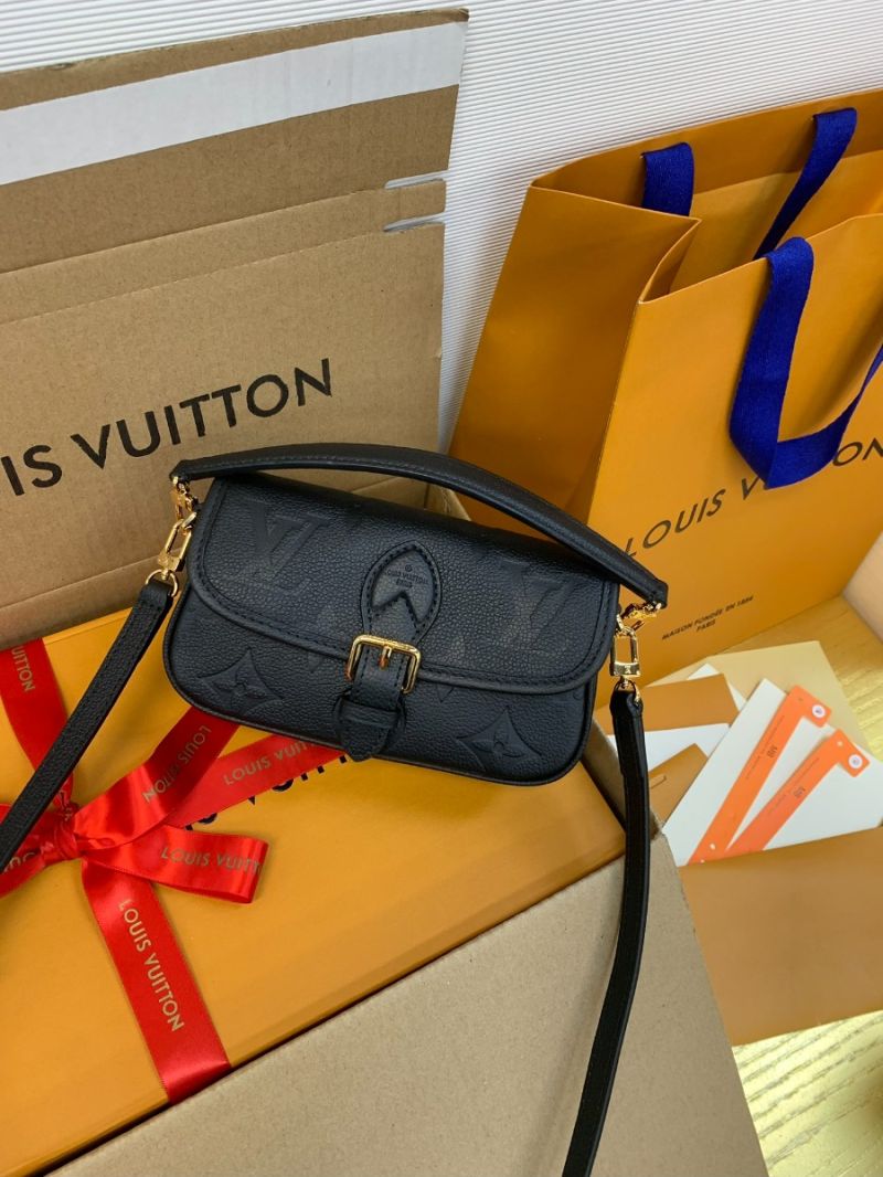 Louis Vuitton LV Nano Diane M83566 Monogram Empreinte Leather Black