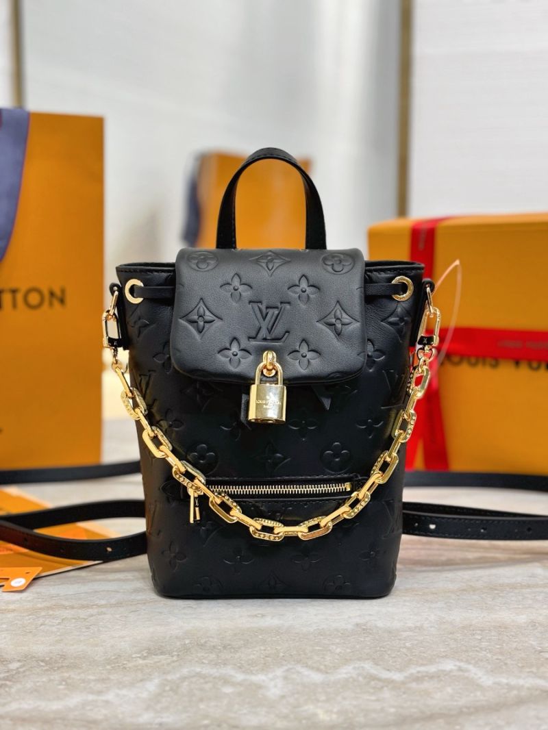 Louis Vuitton LV Coussin Backpack Mini in Lambskin M13387 Black