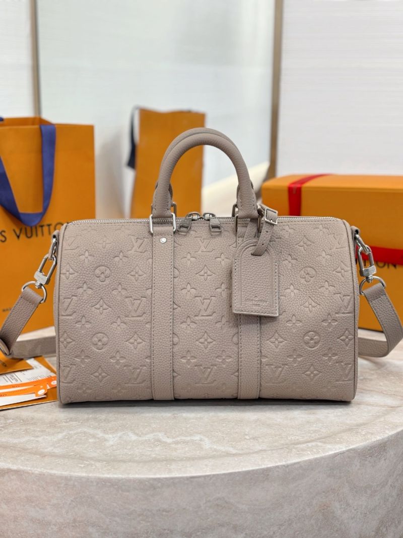 Louis Vuitton LV Keepall Bandoulière 25 Monogram embossed cowhide M13866 Galet