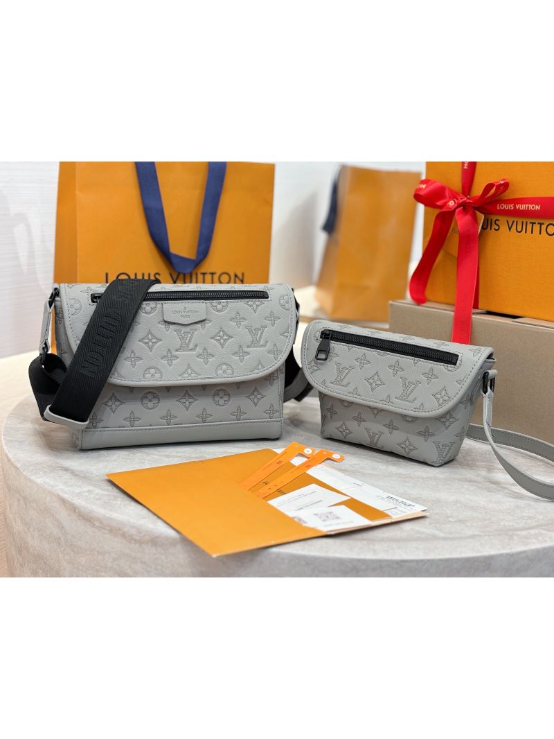 Louis Vuitton LV Pulse Mini Bag Monogram Shadow Grey Leather M14794