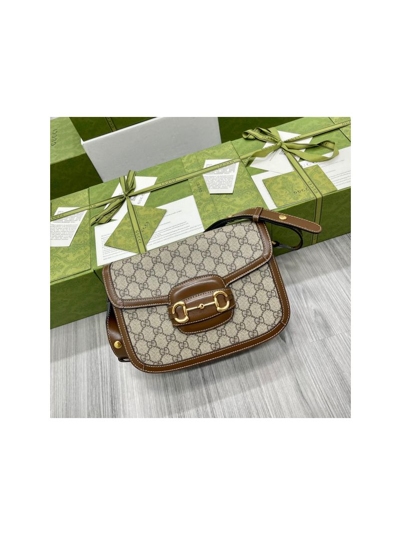 Gucci 1955 Horsebit Shoulder Bag 602204 Brown