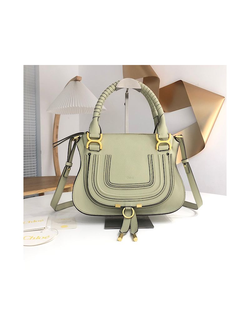 Chloe Marcie Medium Satchel Bag Matcha