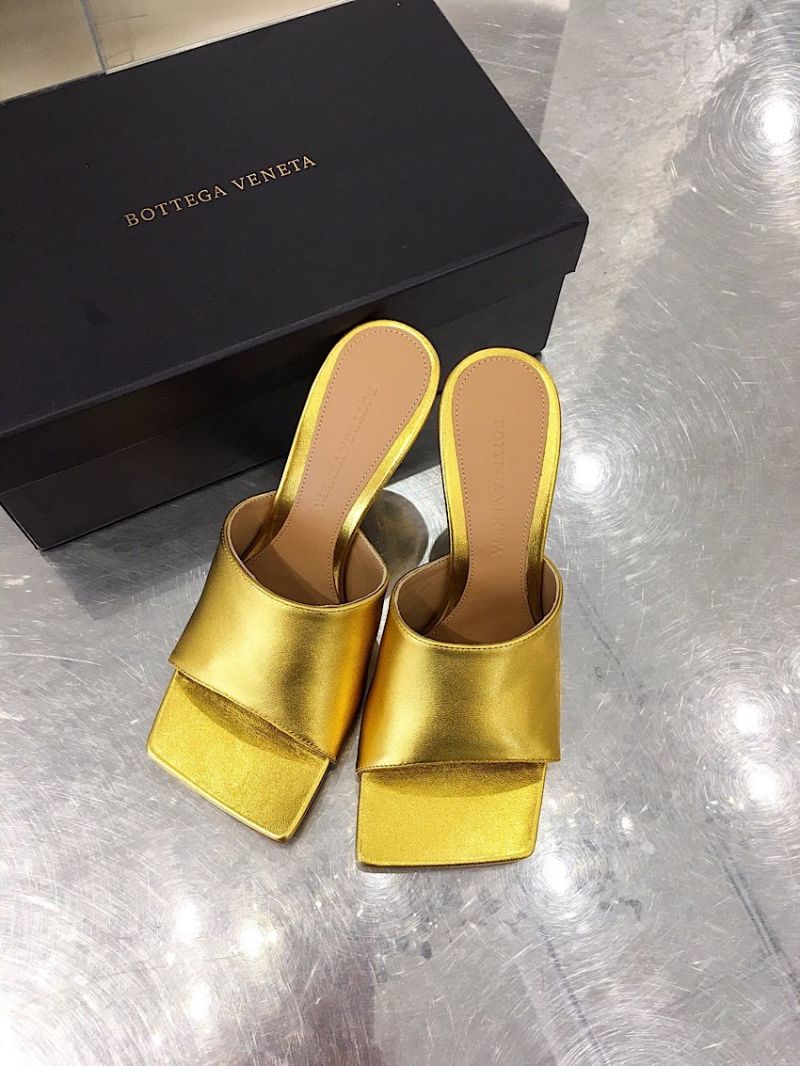 Bottega Veneta BV Stretch Sandals 610538 Gold