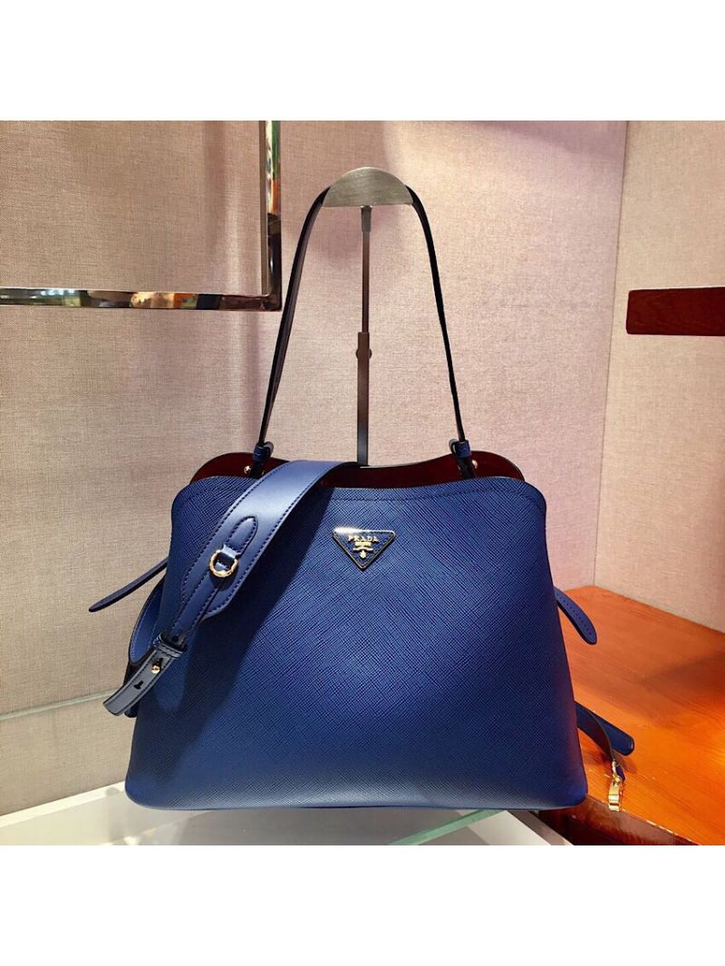 Prada Matinée Handbag 1BA249 Navy