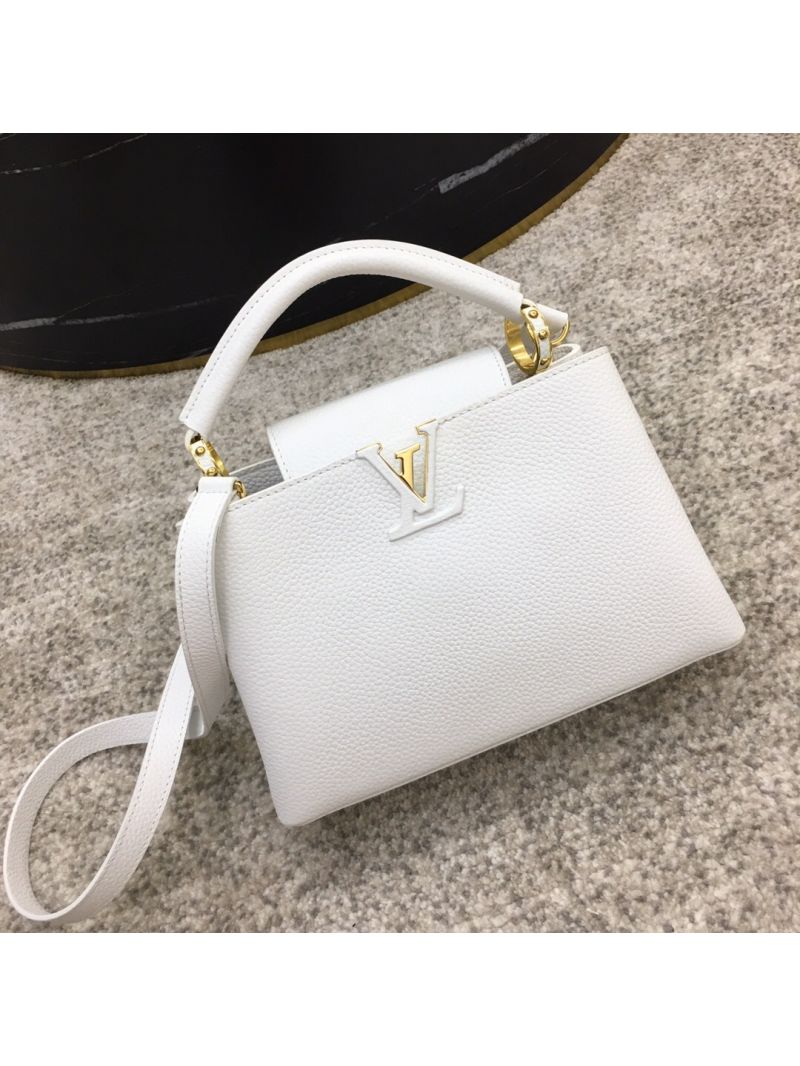 Louis Vuitton LV Capucines BB/PM White M48870