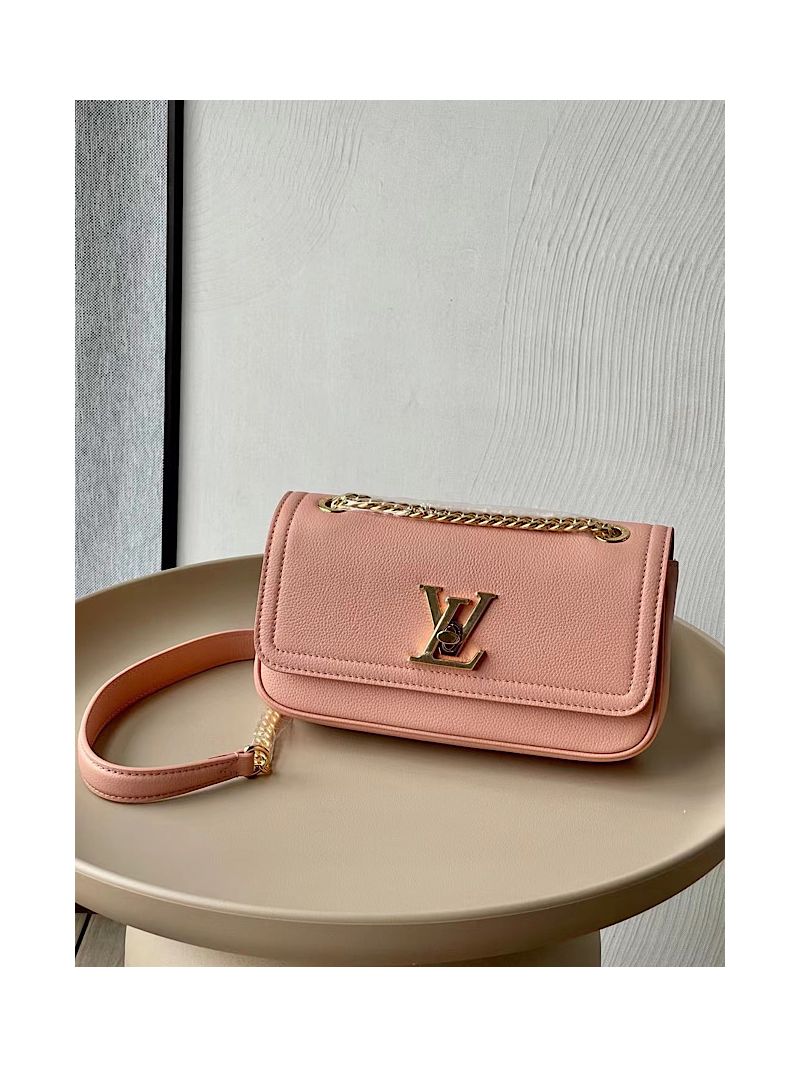 Louis Vuitton LV LockMe Chain Bag East West M22303 Light Pink