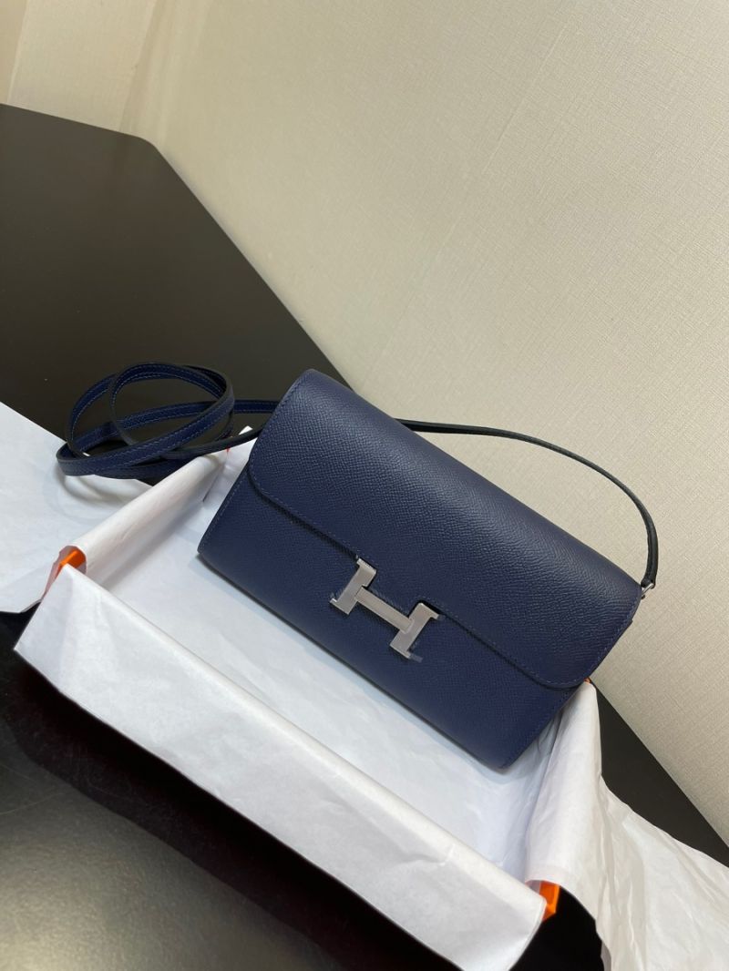 Hermes Constance Long To Go Wallet WOC in Epsom H080125 Royal Blue