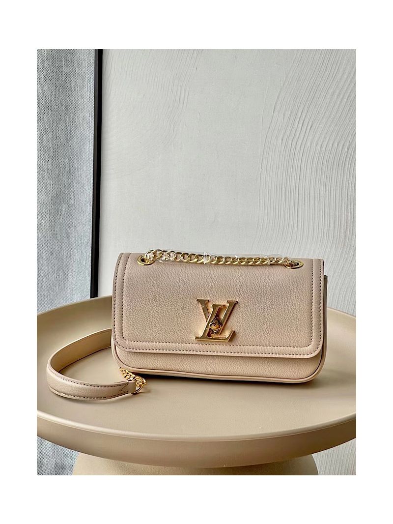 Louis Vuitton LV LockMe Chain Bag East West M22303 Greige