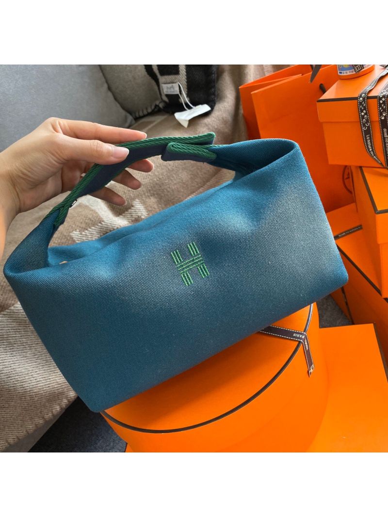 Hermes Bride-A-Brac Case 2 Sizes H103223 Blue Galice