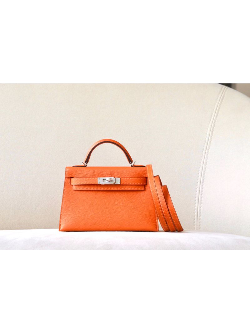Hermès Epsom Mini Kelly Sellier II 20 Orange