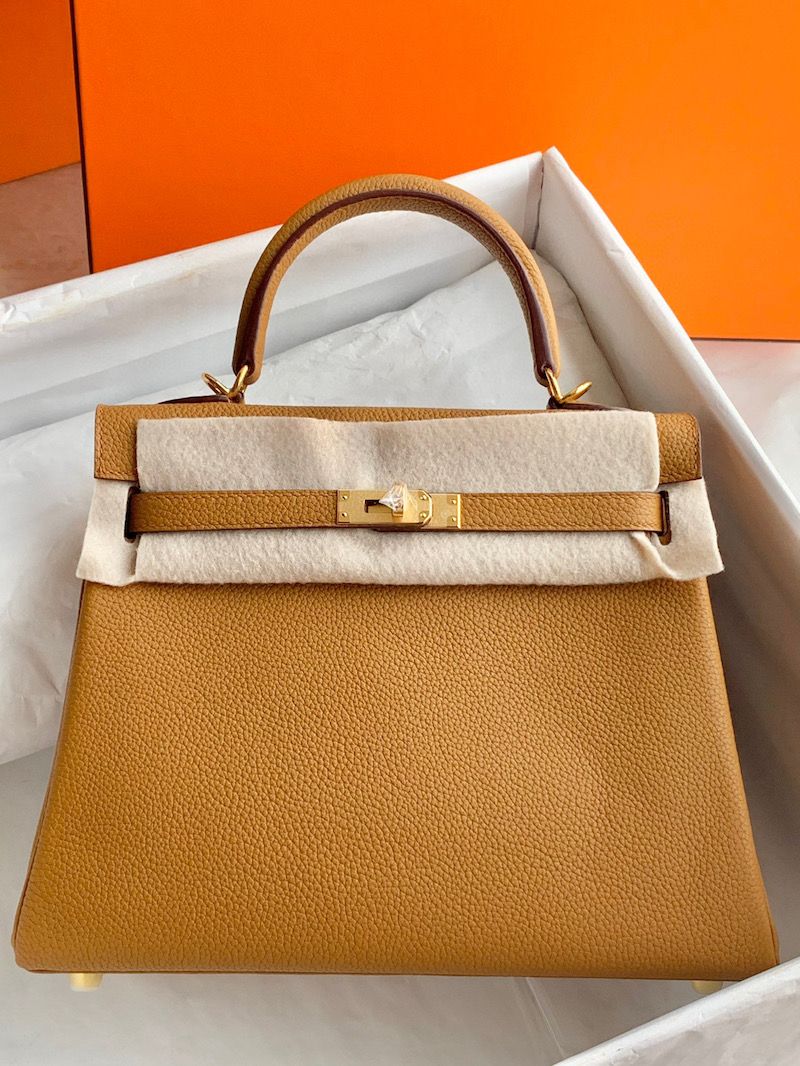 Hermes Kelly Togo Sesame Bag