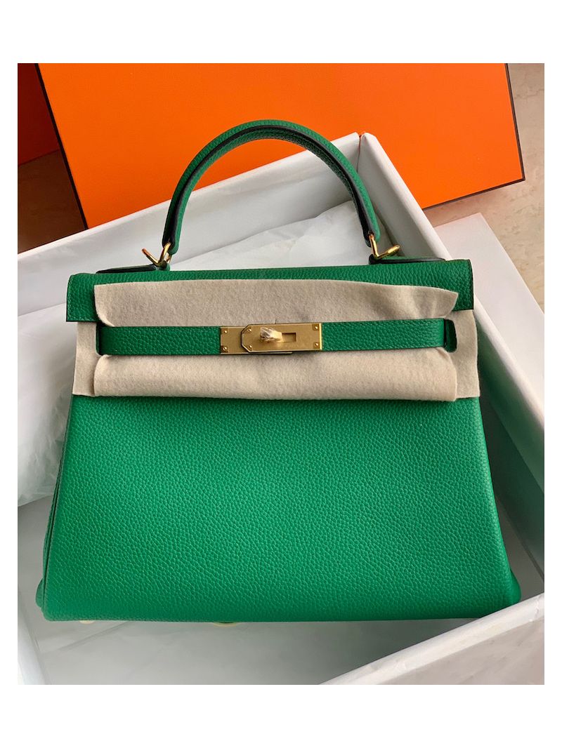 Hermes Kelly Togo U4 Vert Vertigo Bag