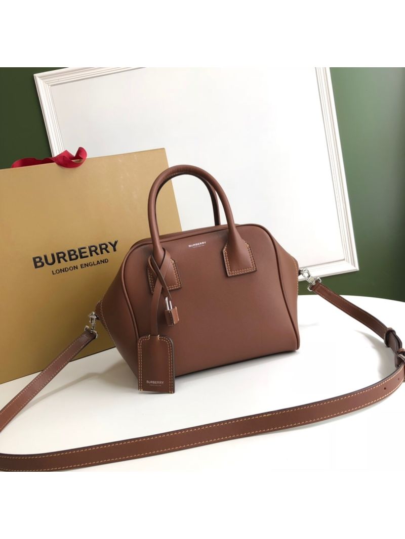Burberry Small Leather Cube Bag Brown