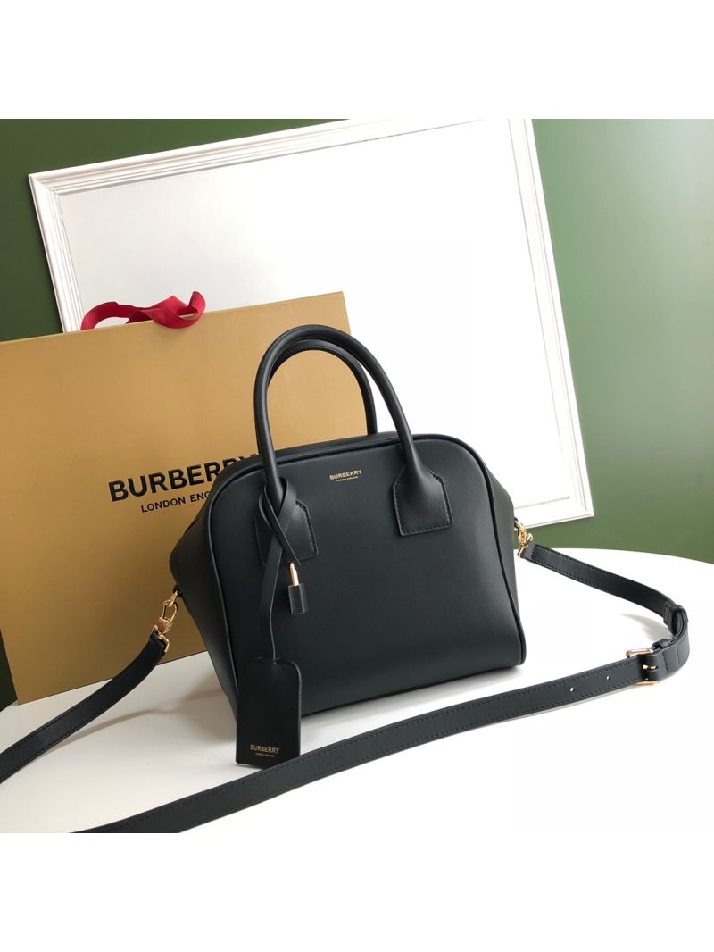 Burberry Small Leather Cube Bag Black