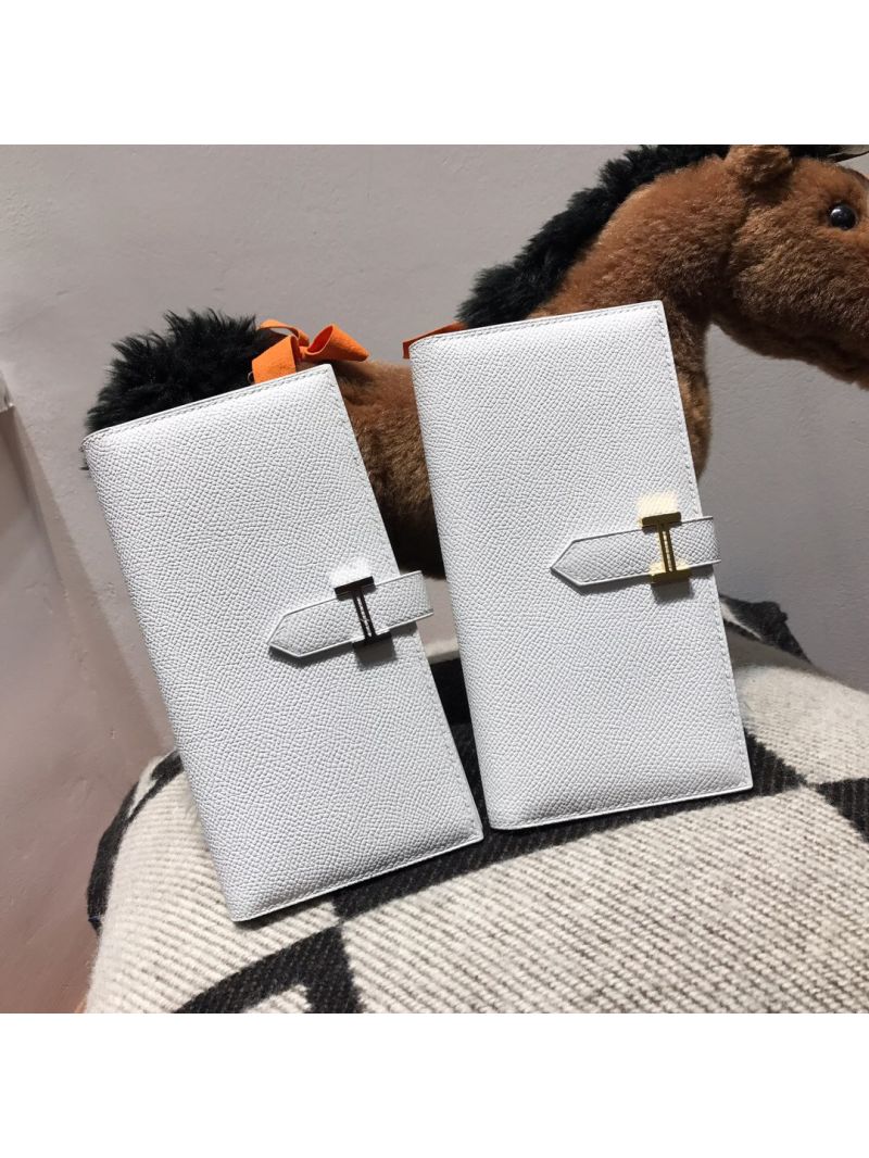 Hermes Bearn Long Wallet H039785 White
