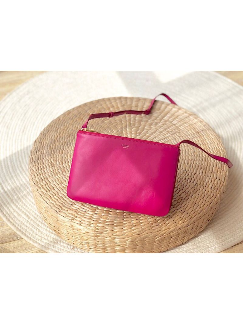 Celine Trio Bag in Smooth Lambskin 187603 Rosy