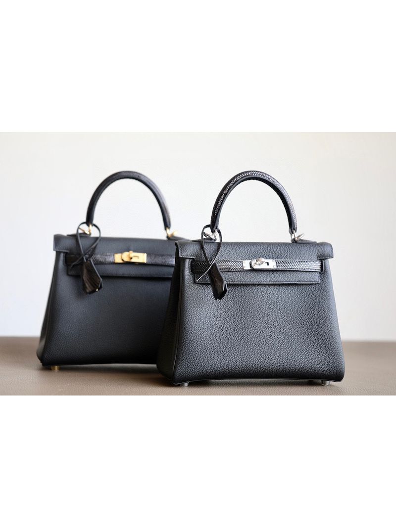 Hermes Kelly Touch in Togo and Lizard Bag