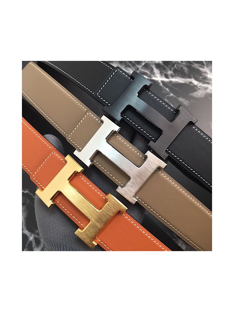 Hermes "H" Buckle Belt Smooth Calfskin Leather 38mm