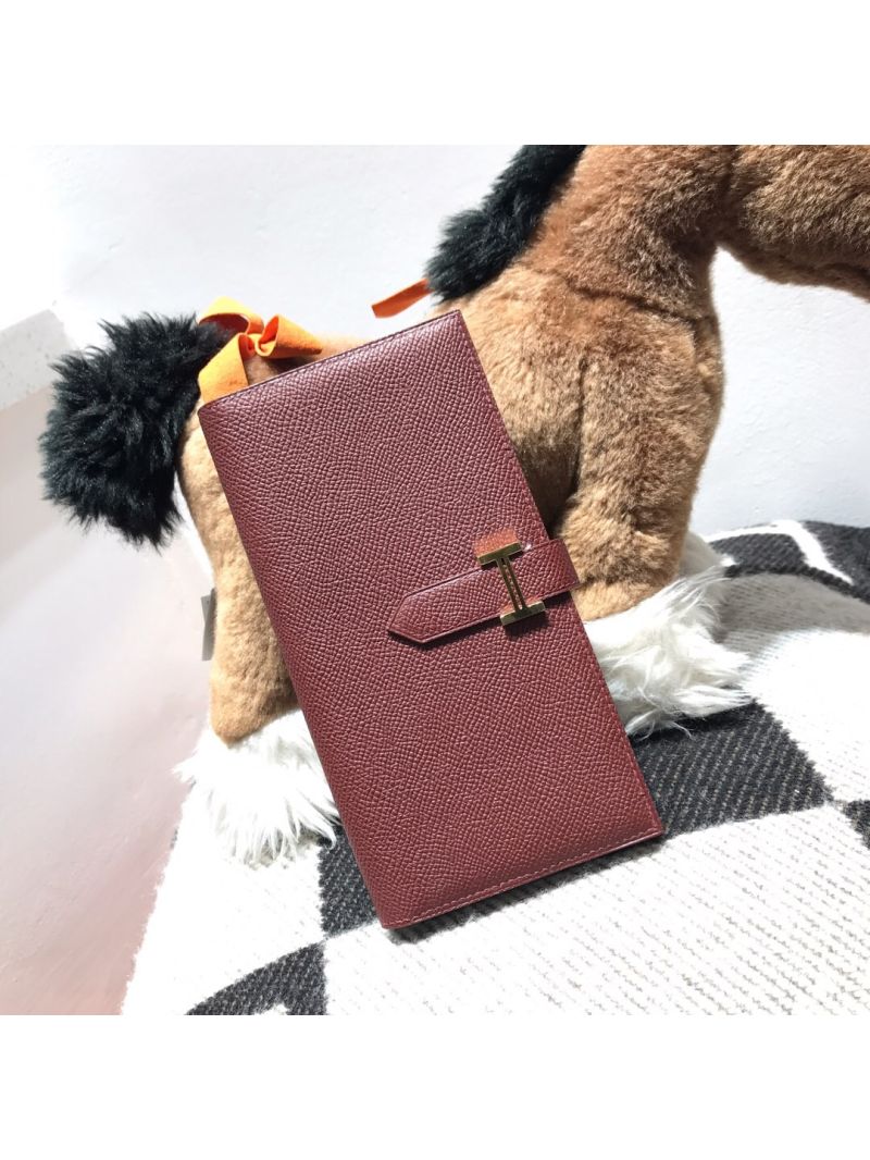 Hermes Bearn Long Wallet H039785 Rouge