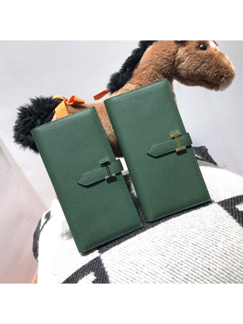 Hermes Bearn Long Wallet H039785 Vert Anglais