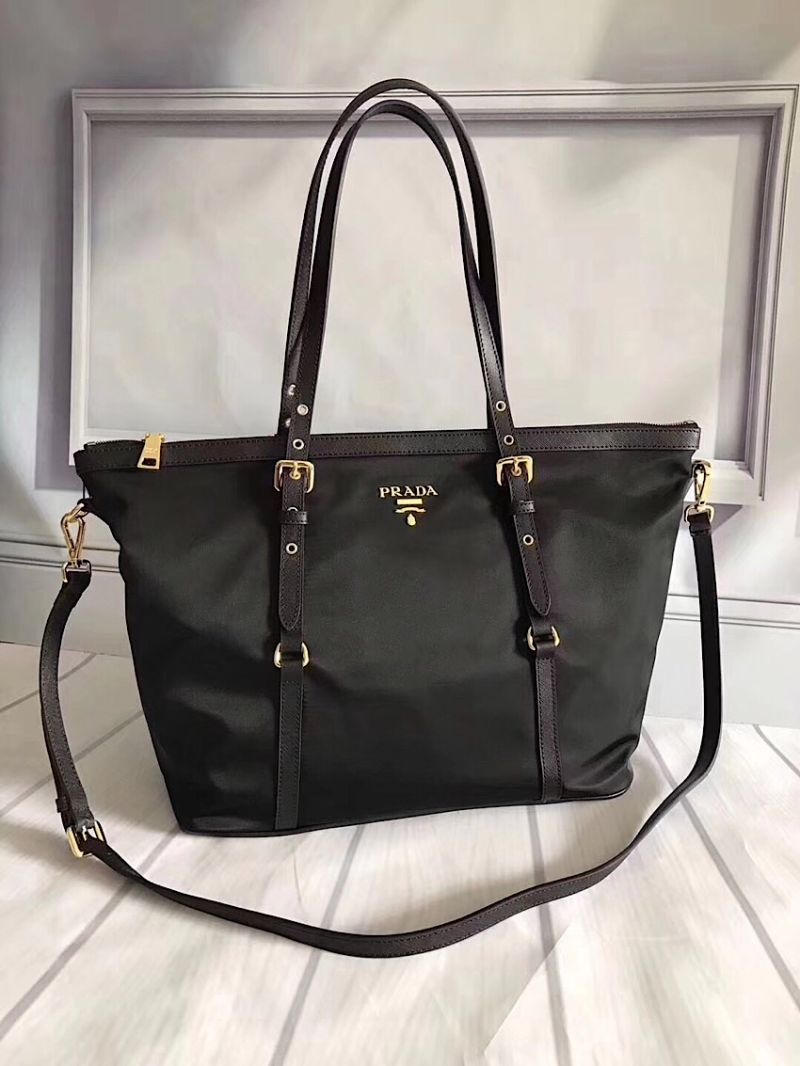 Prada Tessuto Nylon and Saffiano Leather Tote Bag BR4253