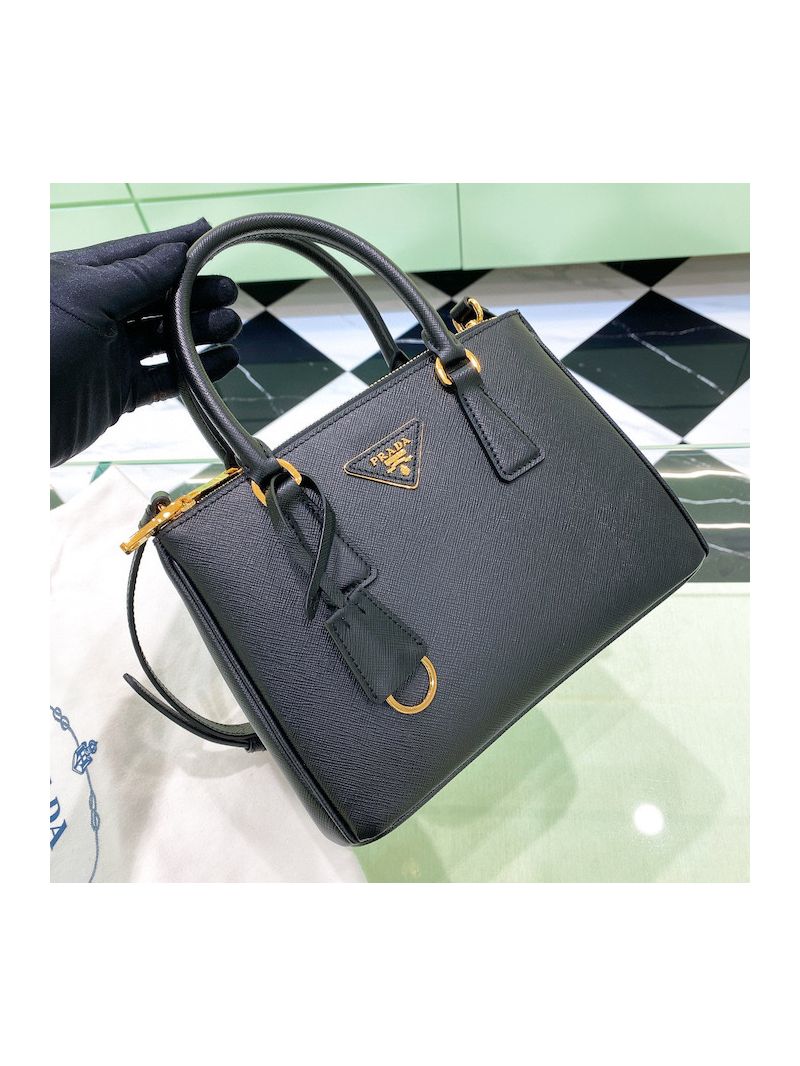 Prada Galleria Saffiano leather small bag 1BA896 Black