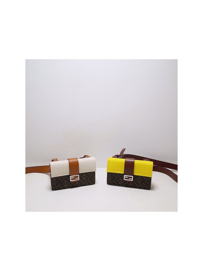 Fendi Baguette Pouch Ivory fabric bag 7M0295