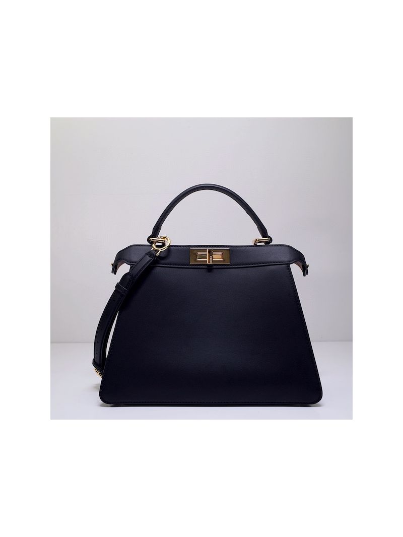 Fendi Peekaboo ISeeU Medium Black leather bag 8BN321