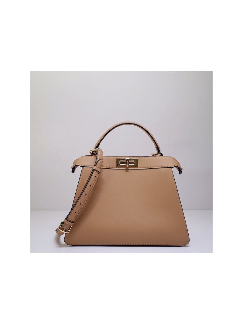 Fendi Peekaboo ISeeU Medium Beige leather bag 8BN321