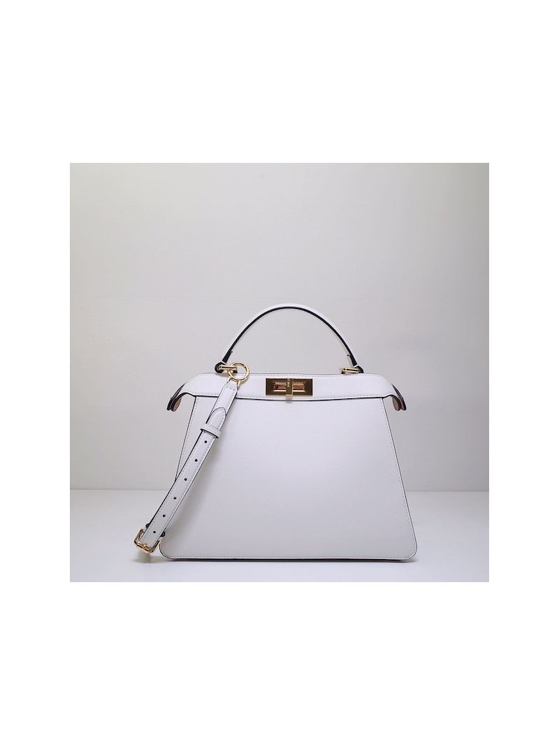 Fendi Peekaboo ISeeU Medium White leather bag 8BN321