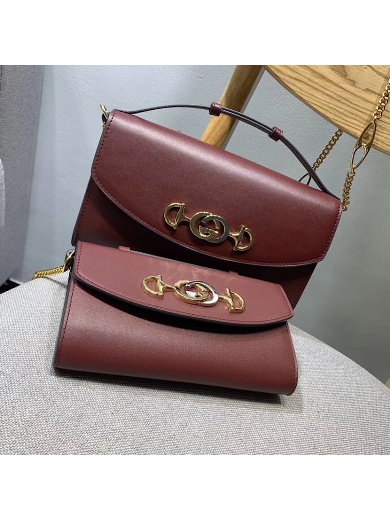 Gucci Zumi smooth leather Mini Bag 564718 Burgundy