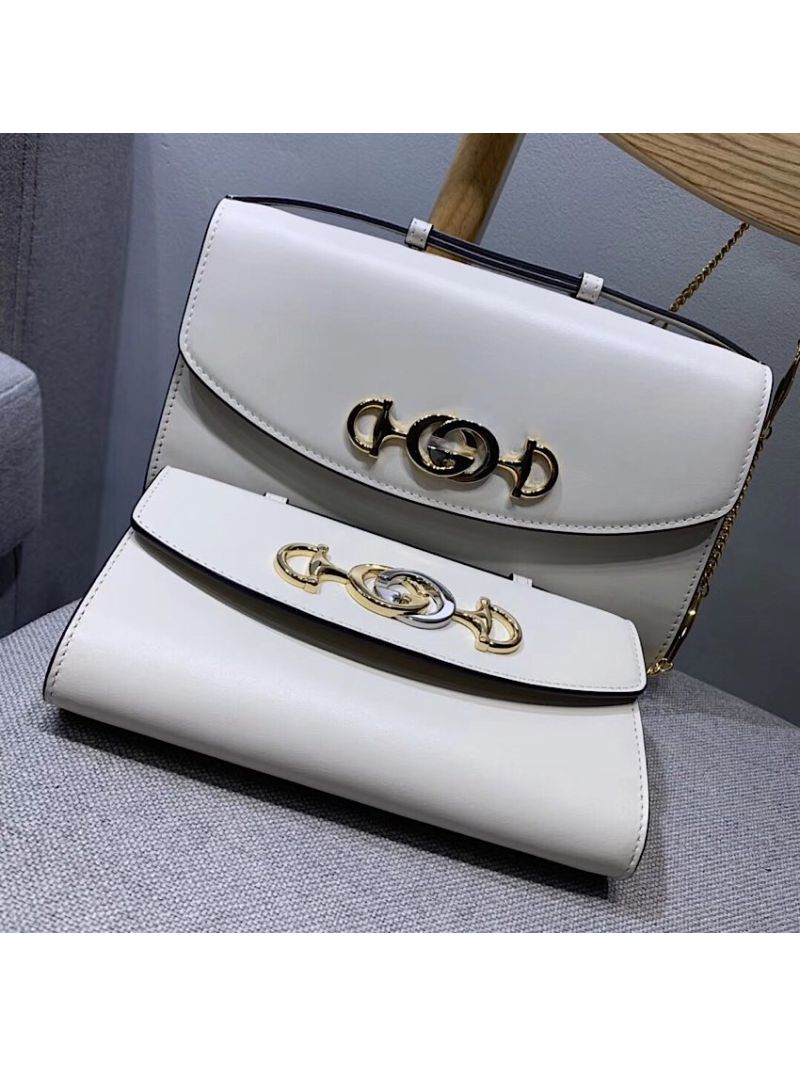 Gucci Zumi smooth leather Mini Bag 564718 White