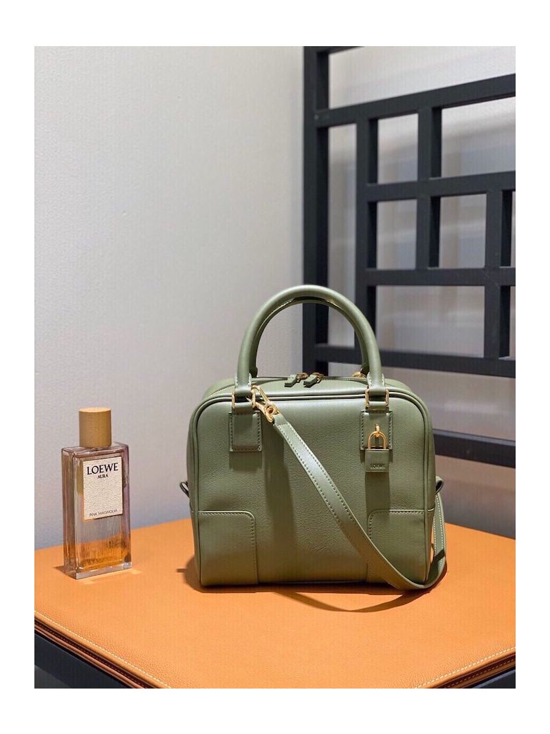 Loewe Amazona 19 Square Bag in Nappa Calfskin A039N10 Avocado