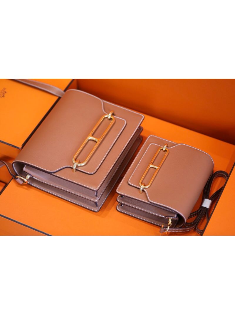 Hermès Roulis Evercolor Leather Shoulder Bag Brown