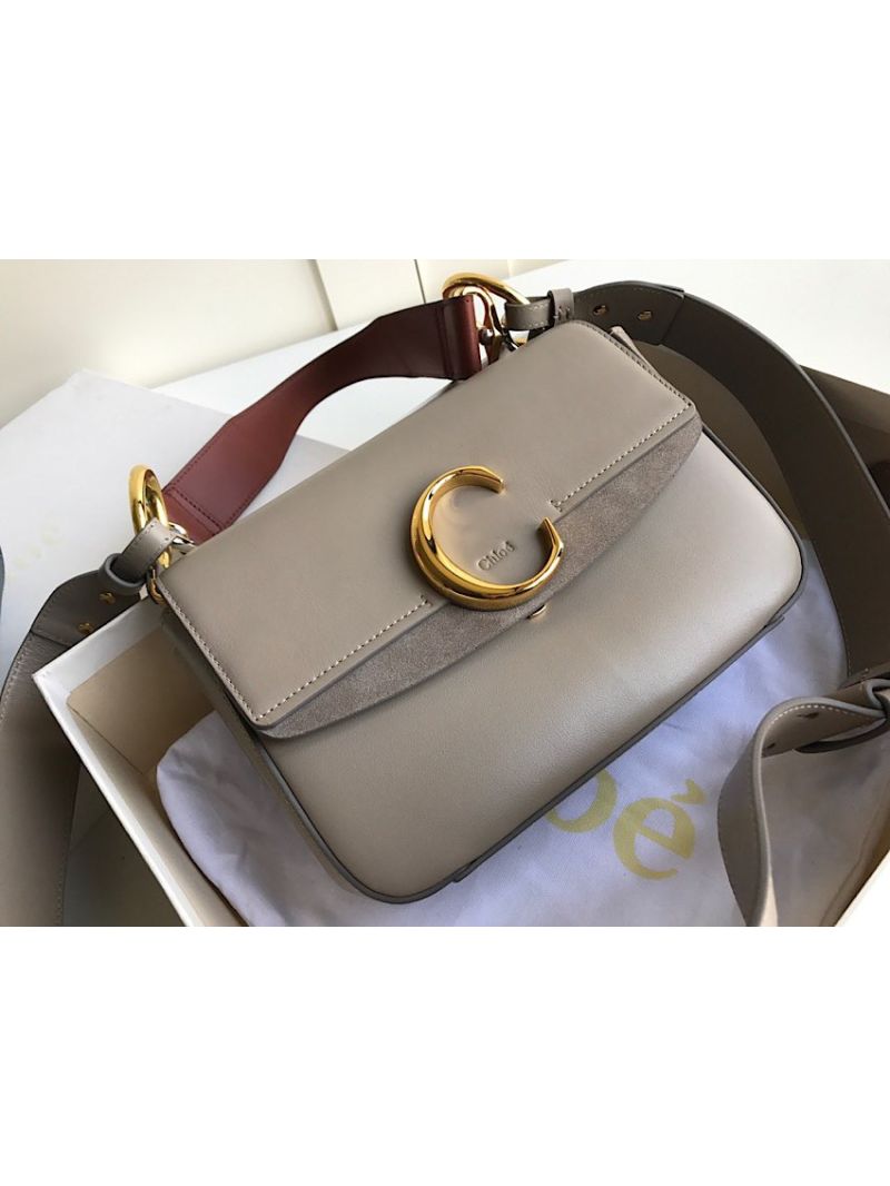 Chloé C Double Carry Bag Small 37211 Motty Grey 