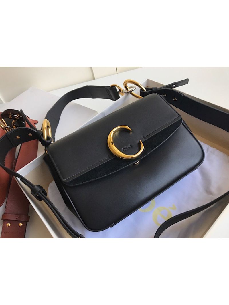Chloé C Double Carry Bag Small 37211 Black 