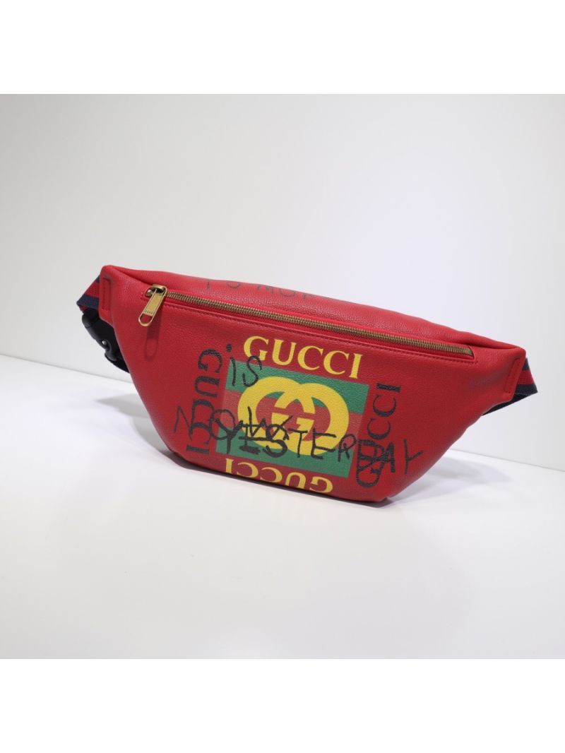 Gucci Coco Capitan logo belt bag 493869 in red leather