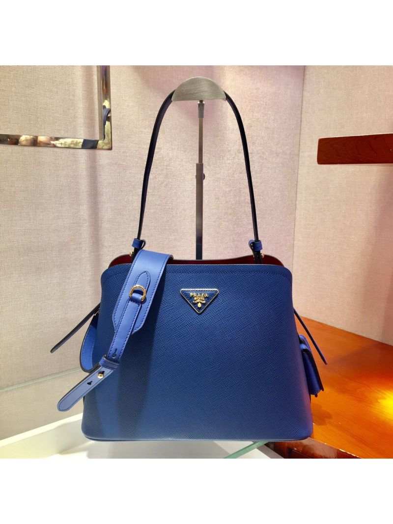 Prada Matinée Small Handbag 1BA251 Blue