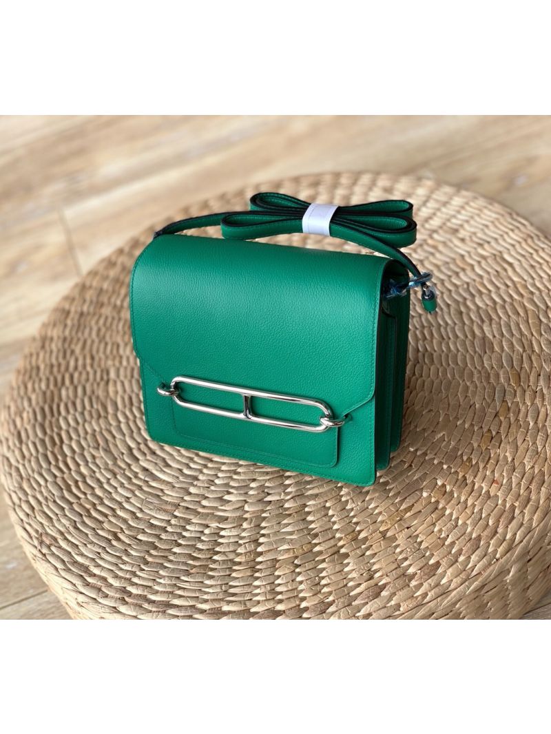 Hermès Roulis Evercolor Leather Shoulder Bag Green