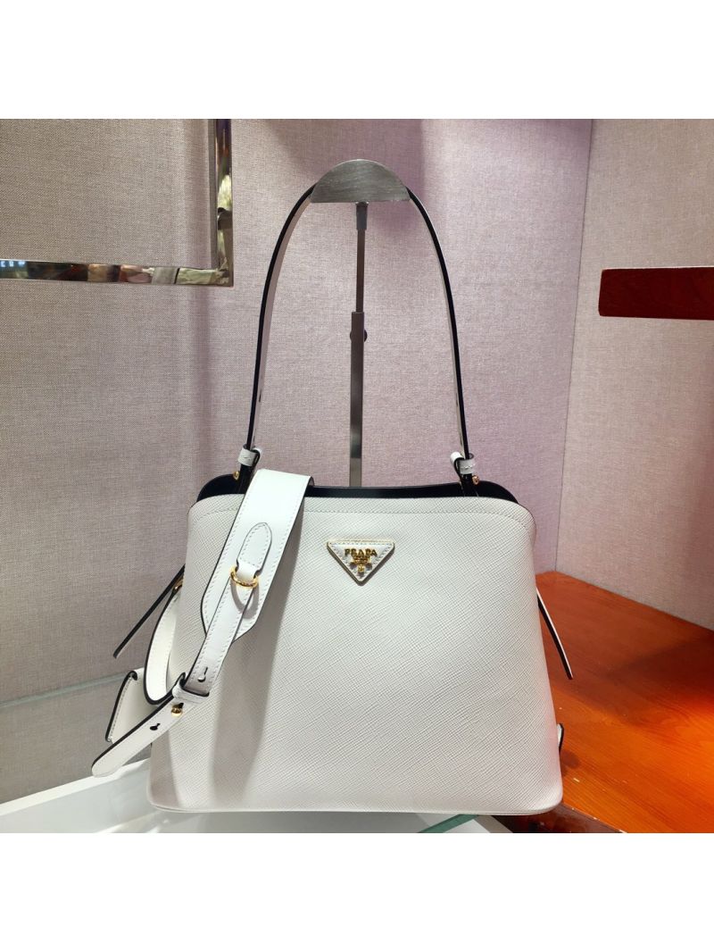Prada Matinée Small Handbag 1BA251 White