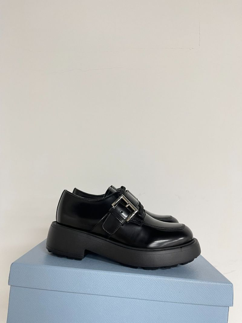 Prada Brushed leather lace-up shoes 1E590N