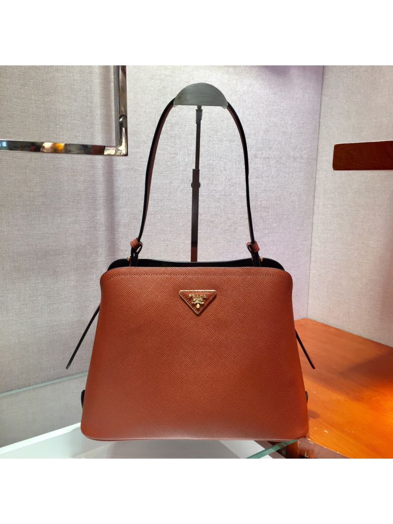 Prada Matinée Small Handbag 1BA251 Caramel