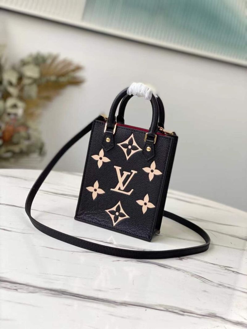 Louis Vuitton LV Petit Sac Plat M57937 Bi Color Monogram Black
