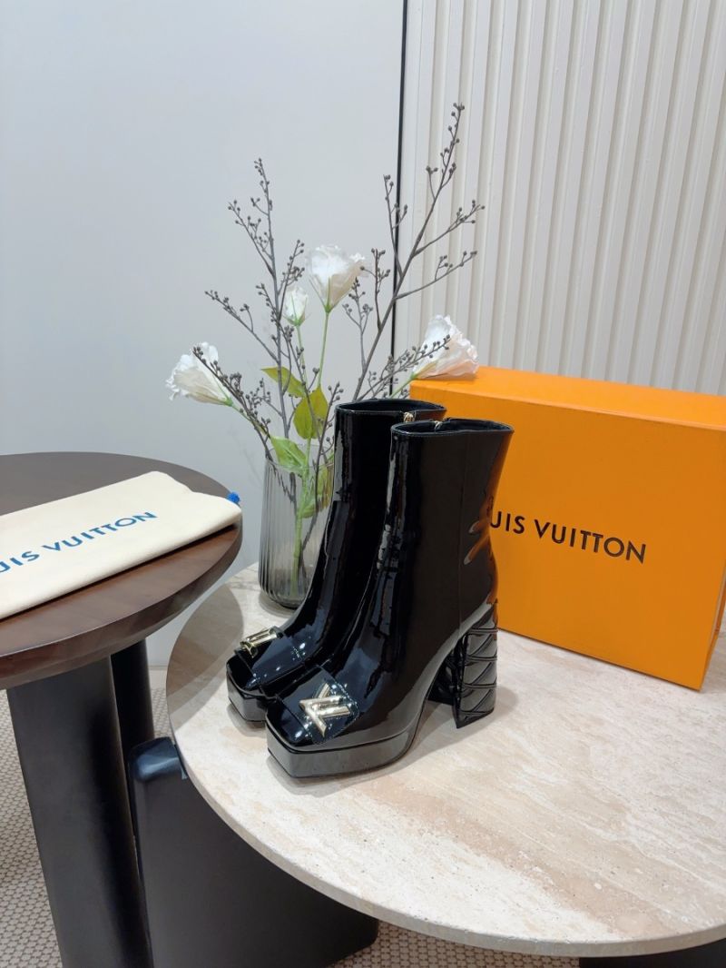 Louis Vuitton LV Shake Platform Ankle Boot 1ACIY5 Glossy Calfskin Black