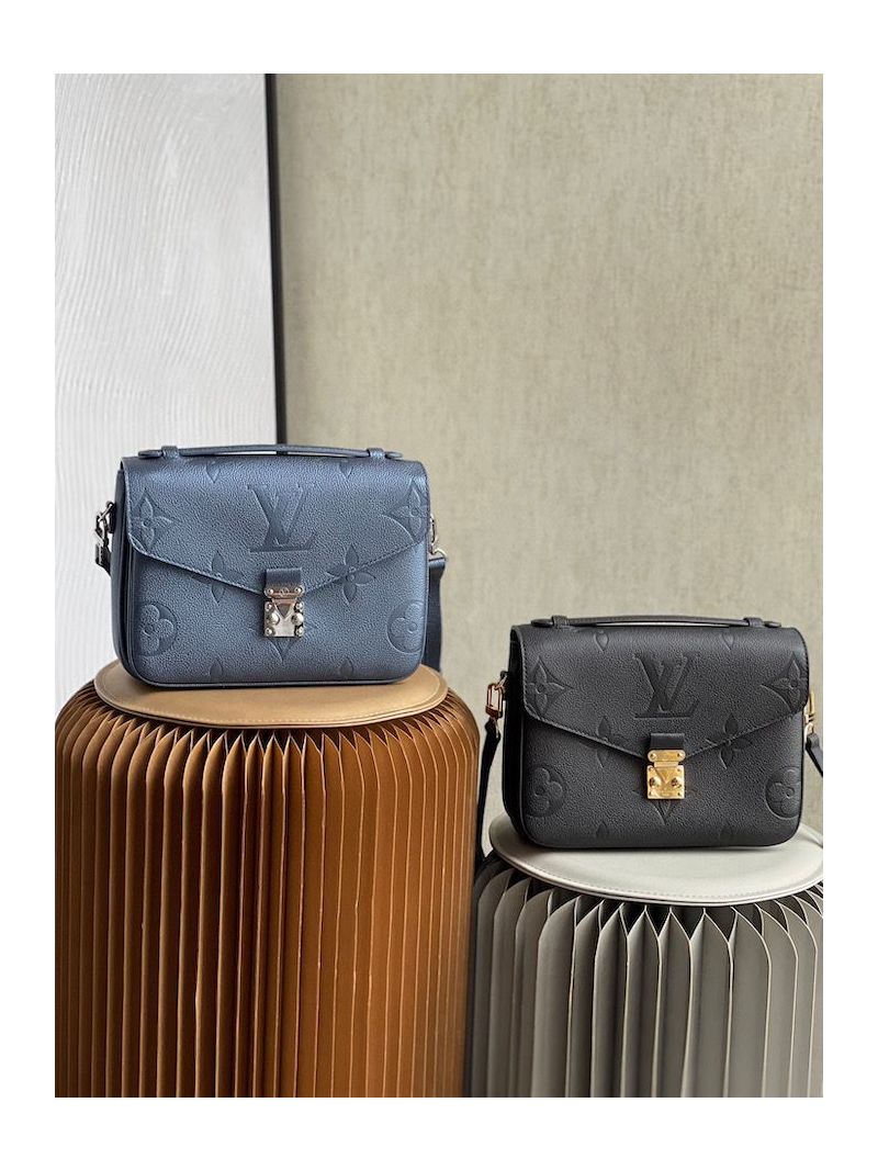 Louis Vuitton LV Pochette Metis M59211 navy-blue Monogram Empreinte leather