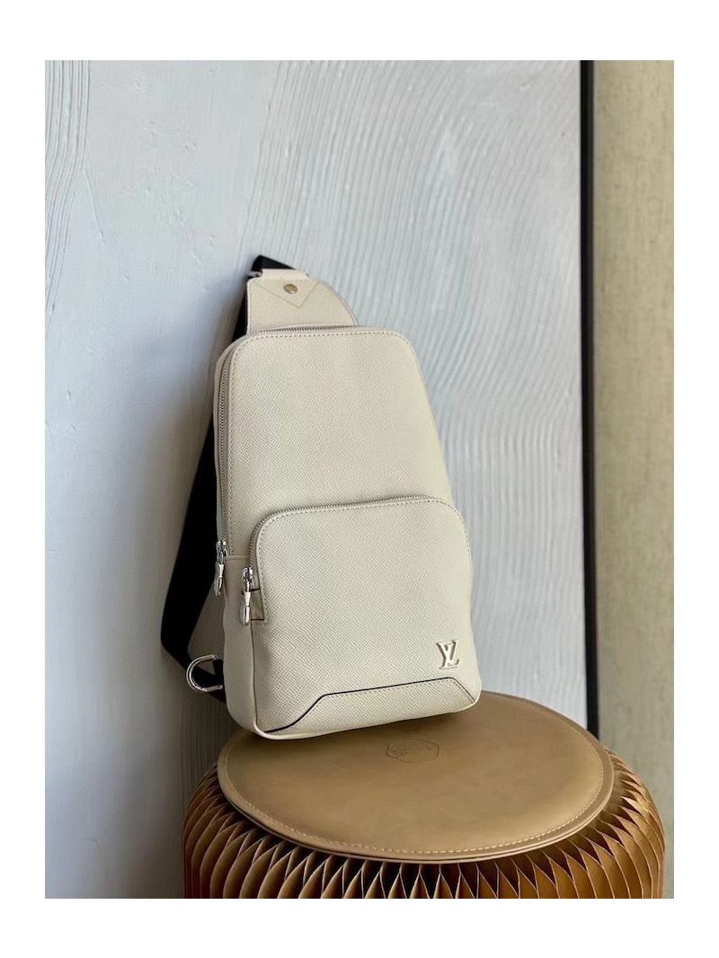 Louis Vuitton LV Avenue Sling Bag M30803 Beige Taiga leather