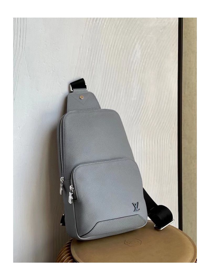 Louis Vuitton LV Avenue Sling Bag M30803 Gray Taiga leather